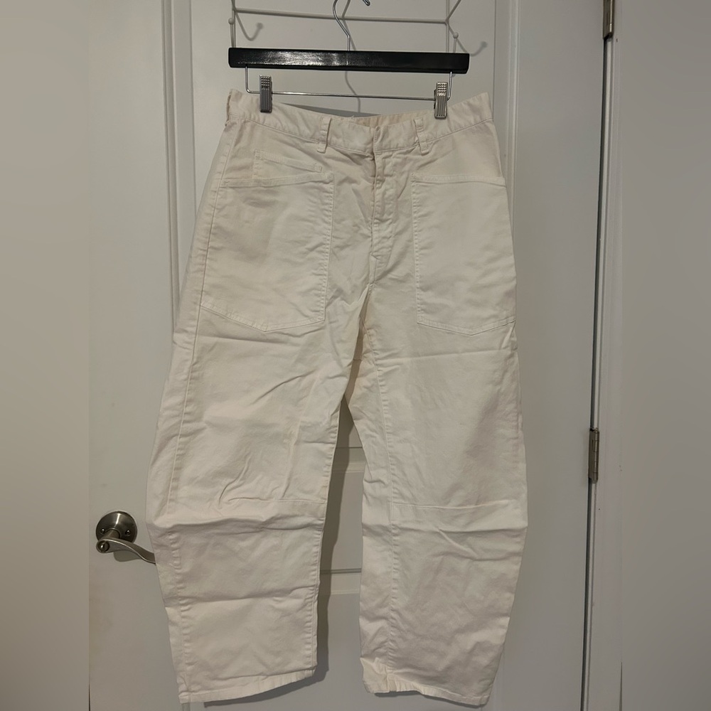 Nili Lotan Womens Cream Chinos
